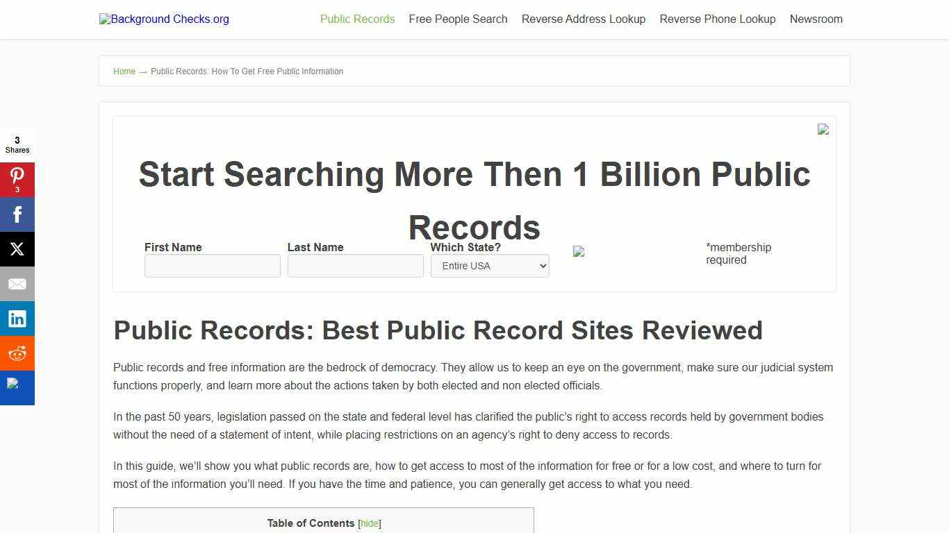 Public Records: How to Find Free Public Information | Background Checks.org